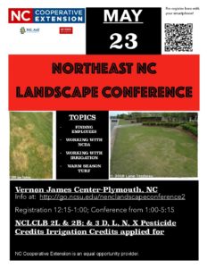 Cover photo for 2018 Northeast NC Landscape Conference - May 23