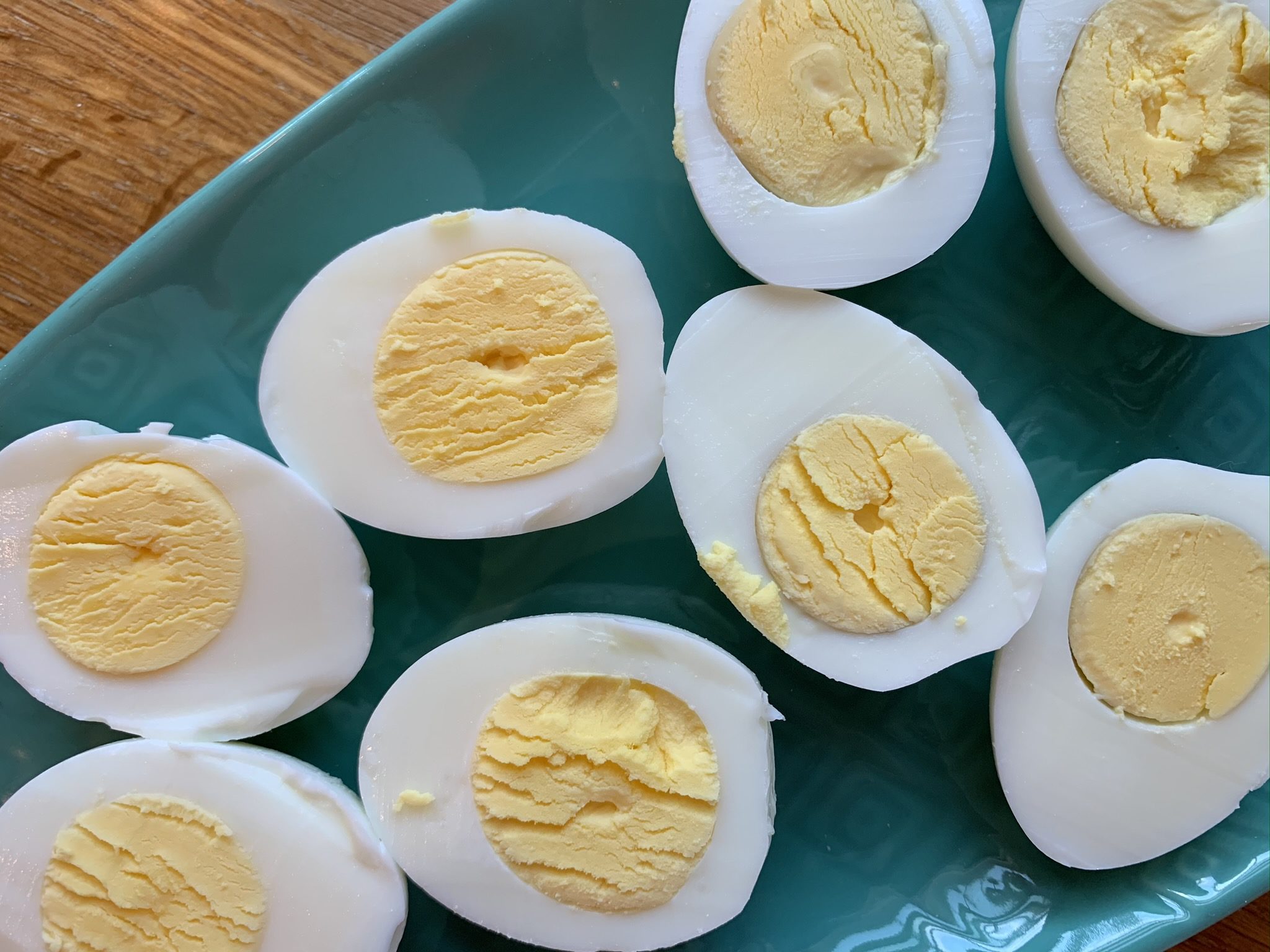 Hard boiled eggs, two ways
