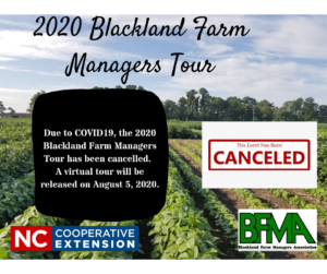 Cover photo for 2020 Blackland Farm Managers Tour Canceled