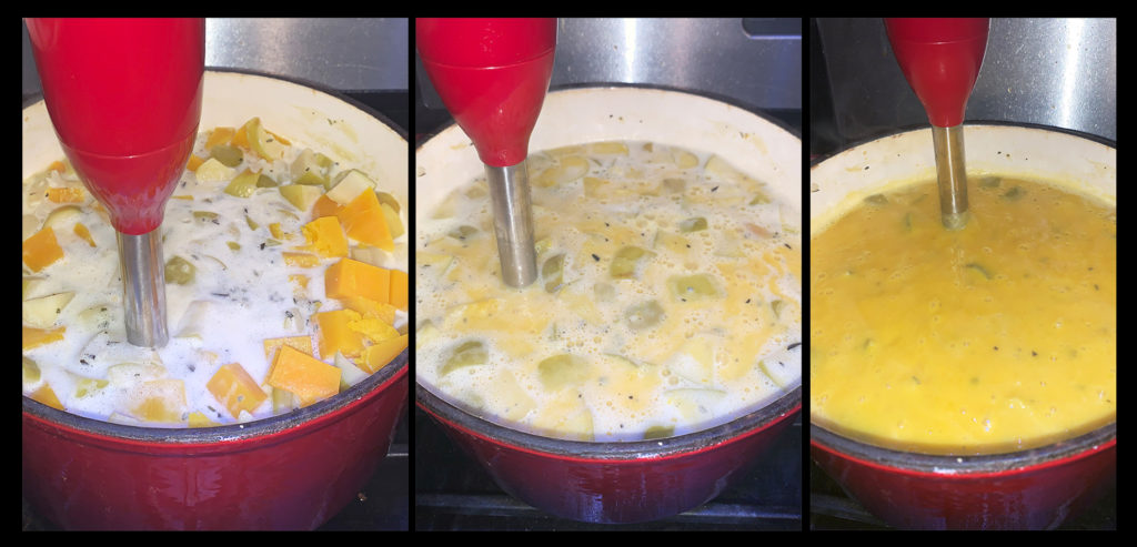 Butternut Squash and Apple Soup Blending