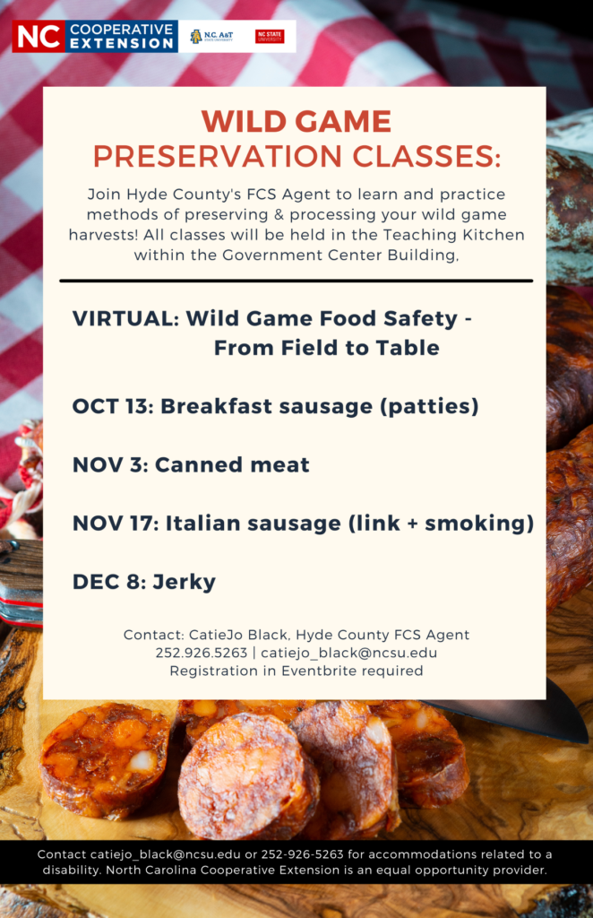 Wild Game Preservation Schedule 2021 small