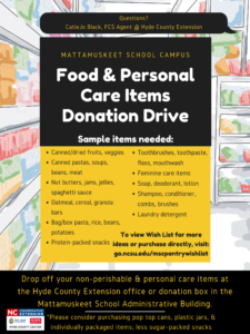 Food & Personal Care Donation Drive
